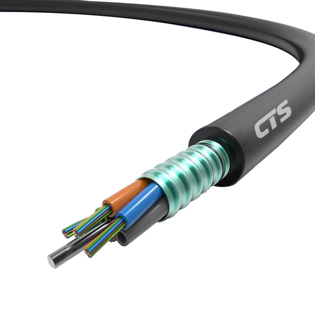 CTS 48 Core Fiber Optic Outdoor CST Armoured Cable Multi Mode OM4 PE